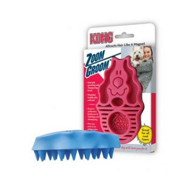Kong Brosse Collante Chien Zoomgroom Bleu Large